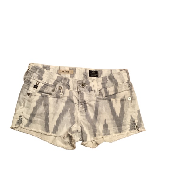 Ag Adriano Goldschmied Pants - AG Adriano Goldschmied Daisy Duke Tribal Print Short Shorts